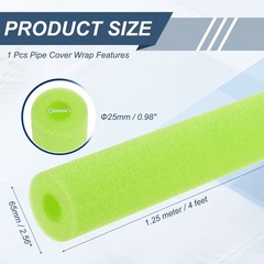 1″ ID 4FT Pipe Insulation Foam Tube 2.56″ OD Foam Tubing Cover Green