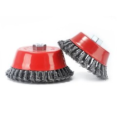 10pc 2-3/4″ Twist Knot Wire Wheel Cup Brush 5/8″ Arbor Grinder for Angle grinder