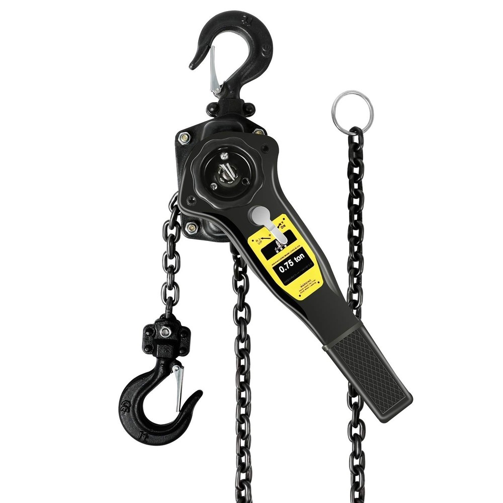 Manual Lever Hoist Come Along 3/4 TON 1650 LBS Capacity 10FT Lift 2 Heavy Dut…