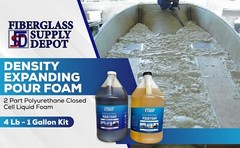 Liquid 4Lb Density Expanding 2 Part Closed Cell Polyurethane Pour Foam: 2Gal.Kit