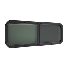 RV Window 42W x 12H 黑色长方形替换件带安装装饰环