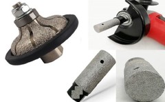 2″ Diamond Finger Milling bit 1 1/4″ Ogee Bullnose Router Bit Granite Marble