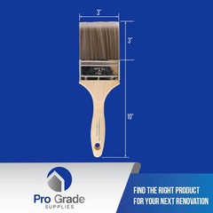 Pro Grade – Paint Brushes – 2Ea 3″ Flat Brushes