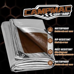 Tarps Heavy Duty Waterproof 12×20 Ft, 10 Mil Thick, High Durability, Rip, UV …