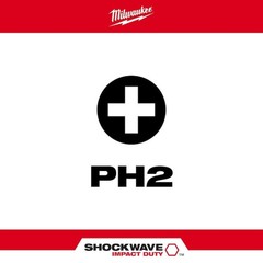 Milwaukee Tool 48-32-4462 Shockwave 2 In Phillips No. 2 Impact Duty Power Bit,