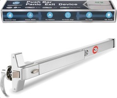 IRONWALLS Panic Bars for Exit Doors With Handle, 27.5″ Commercial Push Bar