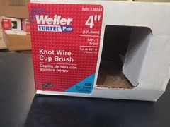 Weiler Vortec 4 In. Knotted 0.02 In. Angle Grinder Wire Brush 36044 Weiler