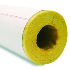 Owens Corning 722587 Pipe Insulation, 3 Ft. L, Fiberglass, 2 In Wall