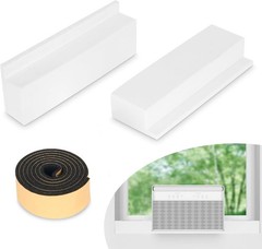 Window AC Insulation Foam Block 2 Pack for U Shaped Units Draft Stopper Fits Dan