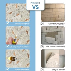 OYASIMI 10 Sheets Sandstone Beige Hexagon Peel and Stick Backsplash for Kitchen