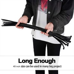 40 Inch Extra Large Zip Ties With 200 Pounds Tensile Strength Long Cable Ties…