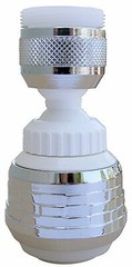 Larsen 09-1228 Siroflex Kitchen Swivel Spray Aerator, 360 Degree, White & Chrome