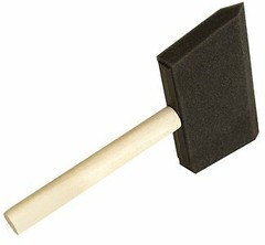 Seachoice 1″ Flat Black Foam Paint Brush Wooden Handle 50/Box 92411