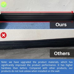 COUKIU Flexible Baseboard Molding Trim, Peel and Stick Rubber Wall Base Moulding