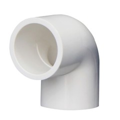 90 Degree Elbow PVC Pipe Coupling Connector White Inner Diameter 20mm – 160mm