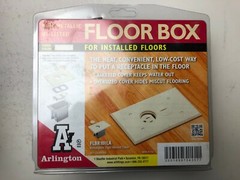 Arlington FLBR101LA Floor Box Light Almond Non-Metallic Receptacle