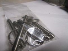 1/4″ x 2-3/4″ Effective Length Zinc Finish Cotterless Detent Pin QTY 5