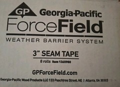 Georgia-Pacific Case Of 8 Rolls ForceField Seam Tape 3″ x 180′ 1365980