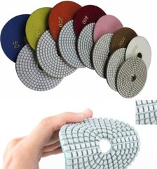 Builder Stone Restoration Kit 47PCS Diamond Pads Wet Polisher Granite Marble