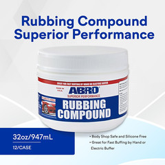 ABRO Superior Performance Rubbing Compound, 10 Oz., Buffing Compound