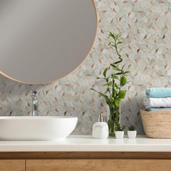 OYASIMI 10 Sheets Sandstone Beige Hexagon Peel and Stick Backsplash for Kitchen