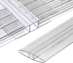 Polycarbonate Greenhouse Panels Connectors – 0.4″ Thick, Fit 10Mm or 8Mm Twin-Wa