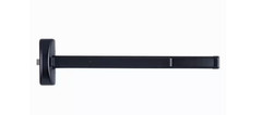Universal Hardware Matte Black Rim Panic Device with Standard Pull and Cylinder
