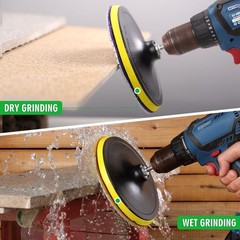 8PCS Diamond Polishing Pads 7 Inch, Wet/Dry Concrete Polish Tools Kit for Dri…