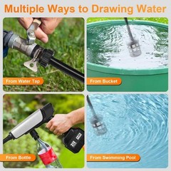 Cordless Pressure Washer Battery Powered,Portable Power 8.5m, silver