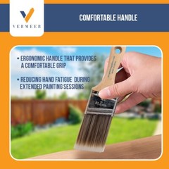 4 Pack – 2″ Angle Sash Brushes for All Latex and Oil Paints & Stains
