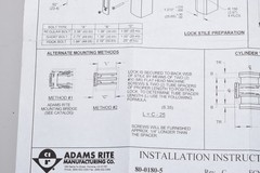 Adams Rite MS1850 Aluminum Door Dead Lock Latch Hook Bolt 7/8 Back Set 5644