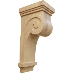 Ekena Millwork Cor04X05X12Scch Scroll Wood Corbels 4 1/2W X 5 5/8D X 12H Cherry