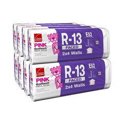 Owens Corning 1485 SQFT 10 bags of R13 Kraft Faced 23 x 93 Fiberglass Fits 2X4