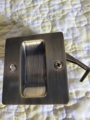 Kwikset 332 Notch Hall/Closet Pocket Door Pull Latch antique Brass Lot Of (2)