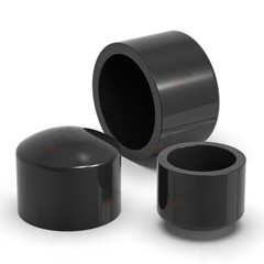 PVC/UPVC Cap End Caps Plug Blanking 20mm~160mm Dark Grey Adhesive Pipe Fittings