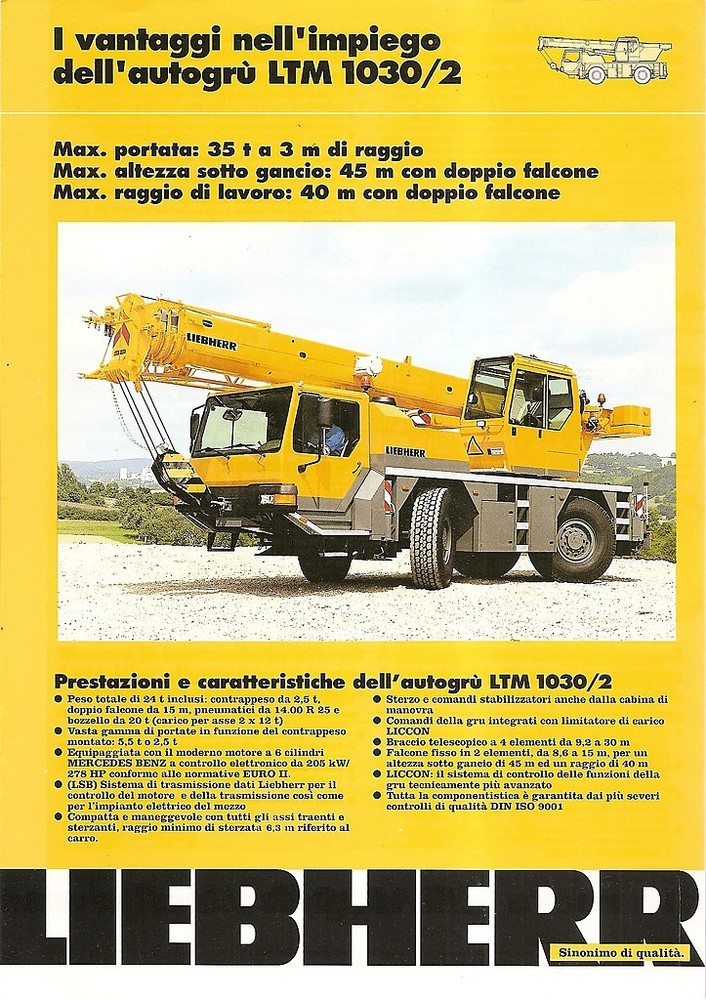 Equipment Brochure – Liebherr – LTM 1030/2 – Crane – 1997 (EB930)