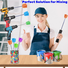 4/Large+4/Small Sizes Silicone Resin Mixer Paddles,Reusable Reusable Paint and R