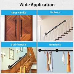 PNBO 7FT Industrial Wall Handrail, Staircase Railing 1.25″ Tube Diameter