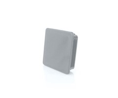 10x Square Tube Lamellar Plug 100×100 mm Quadrat Grey End Caps Plastic