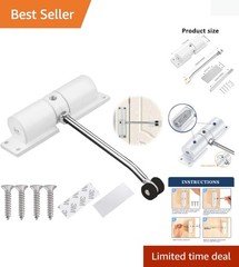 Automatic Door Closer, Zinc Alloy Safety Spring Door Closer Adjustable 30 kg …