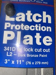 New Hager Latch Protection Plate 340D-L2 Dark Bronze Paint Plated 3″ x 11”
