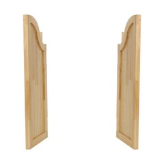 Swing Solid Wood Door Partition Door for Shop Entrance Partition Log Color NEW