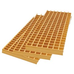 3PCS Fiberglass Drain Grate 1,100LBS Capacity Industrial Staircase Cover