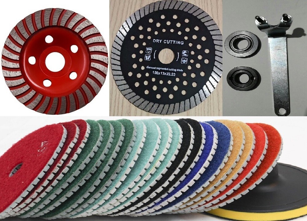 5″ granite marble Turbo continuous 19 saw blade grinding cup polish pad polisher