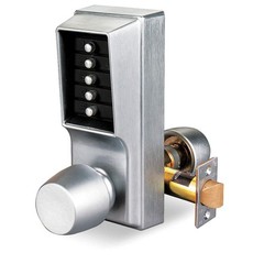 KABA 1011-26D-41 Push Button Lock,Entry,Satin Chrome 1U140
