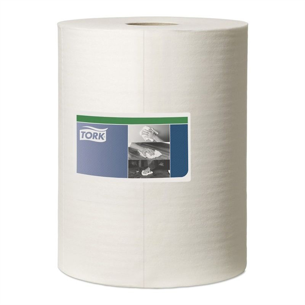 Tork Molnlycke 510137 Centerfeed Cleaning Cloth, 9.84 in Dia x 416.67 ft L x 12