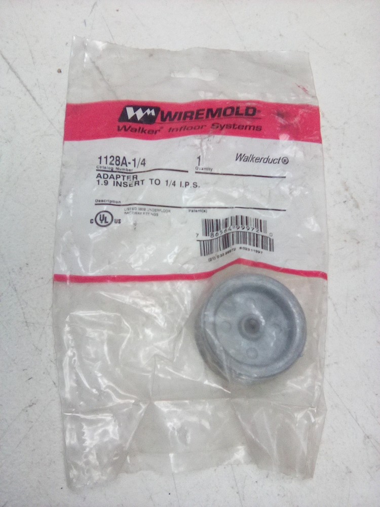 Wiremold Walkerduct Infloor Systems 1128A-1/4 Adapter 1.9 Insert To 1/4 I.P.S