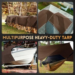 Tarp 12×25 ft Super Heavy Duty 16mil 100% Waterproof,Uv Resistant,High Durabi…