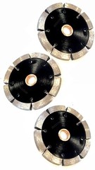 3 Piece 4.5″ Tuck Point Diamond Blade. 1/4″ 250 Inch Seg Width Concrete Cement