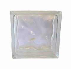 Pittsburgh Corning Decora Glass Block 8X8X4″ RETIRED New Wavy Brick NOS USA